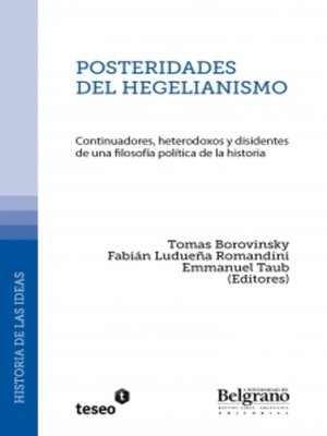 cover image of Posteridades del hegelianismo